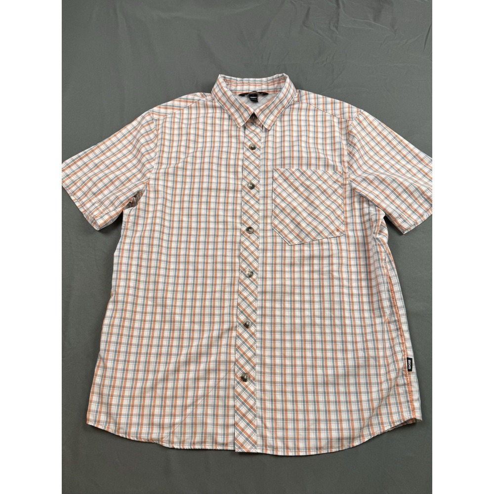 Duluth Alaskan Hardgear Mens Large Short Sleeve Button Shirt Plaid Outdoor Work